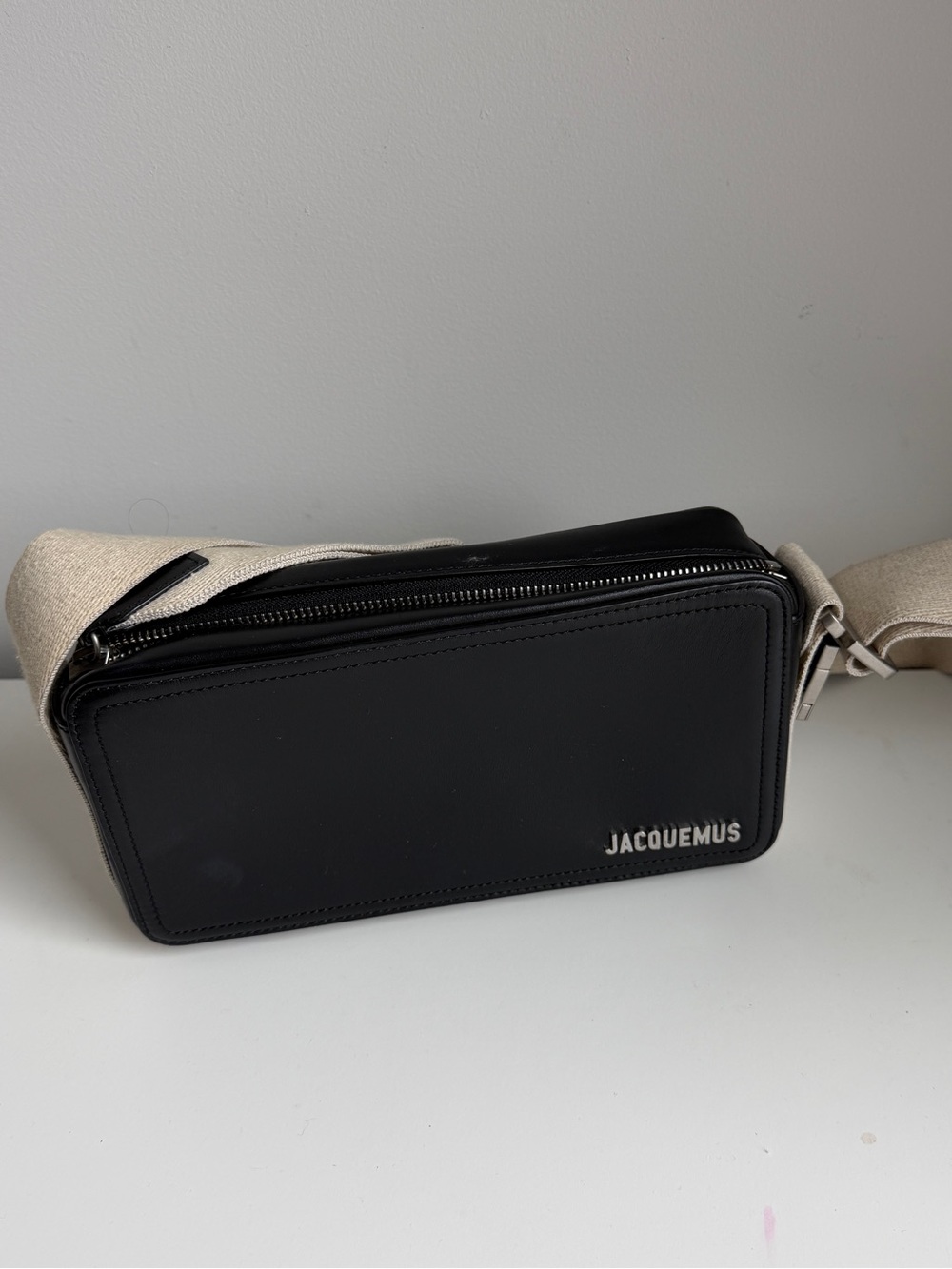 Jacquemus Cuerda Black Leather Shoulder Bag